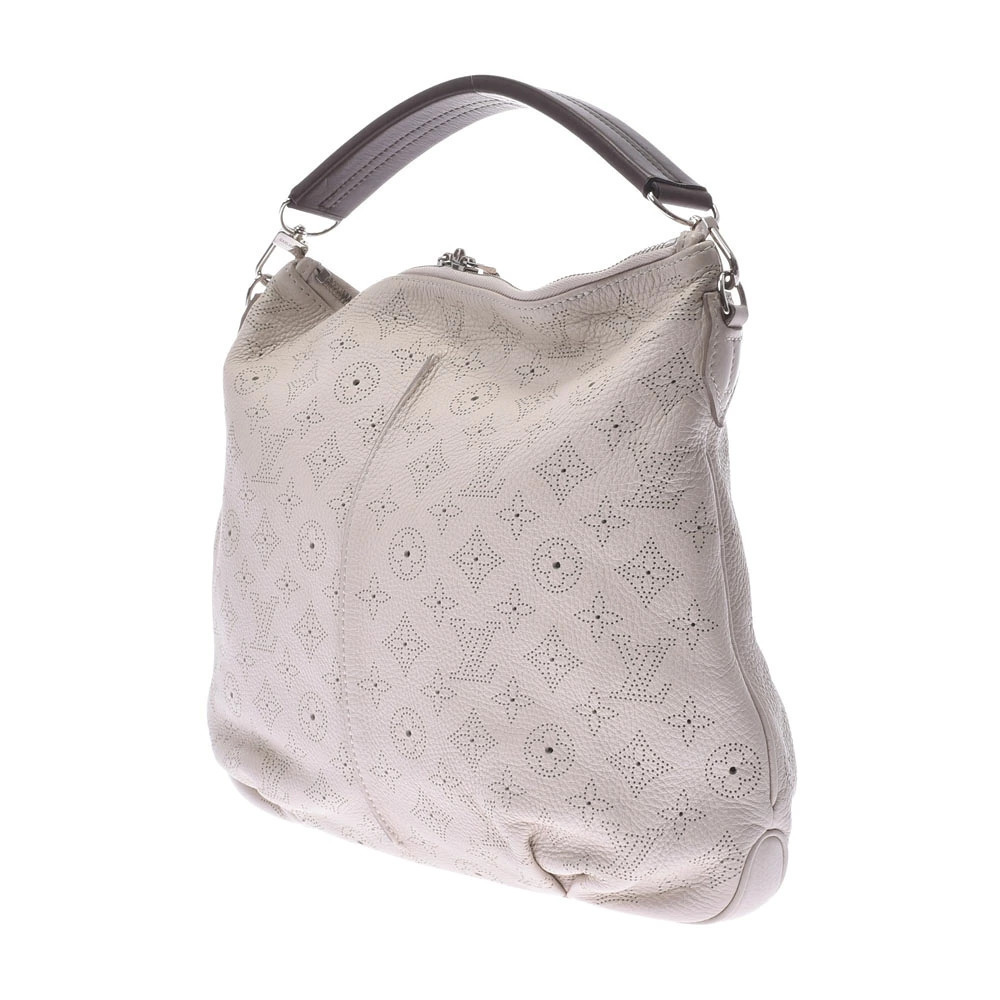 Louis Vuitton Bag Leather Selene White Blanc Monogram Mahina White